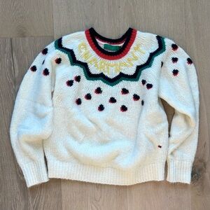Clare V Charmant Strawberry sweater